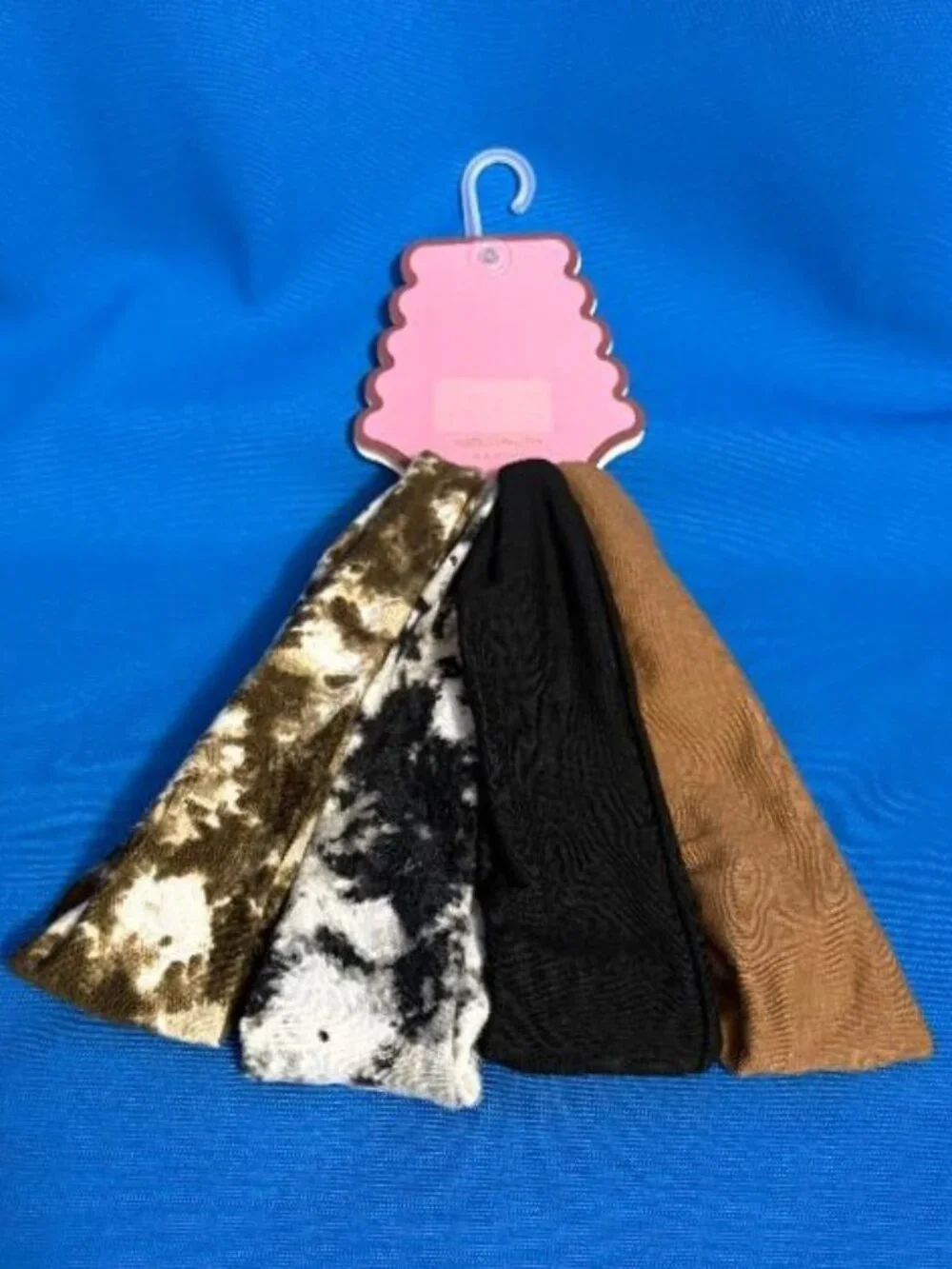 NEW SUNDAY STATE 4 PACK SET BEAUTIFUL HEADBANDS W/ SOLIDS & TIE DYED TYPE COLORS